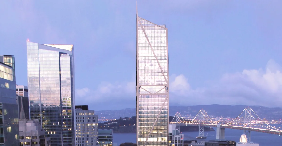 millennium tower (right) flanks Jay Paul's 181 fremont