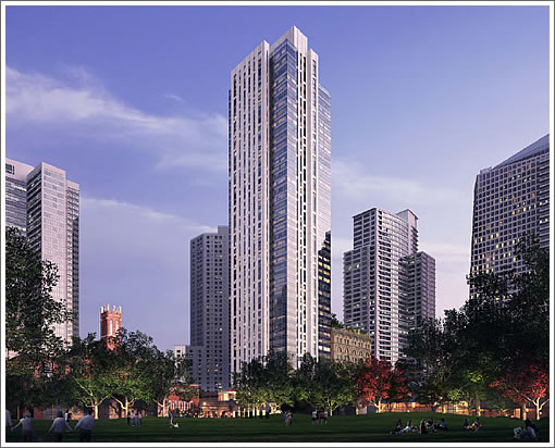 four seasons (far left), 706 Mission (center), St. Regis Museum Tower (far right)