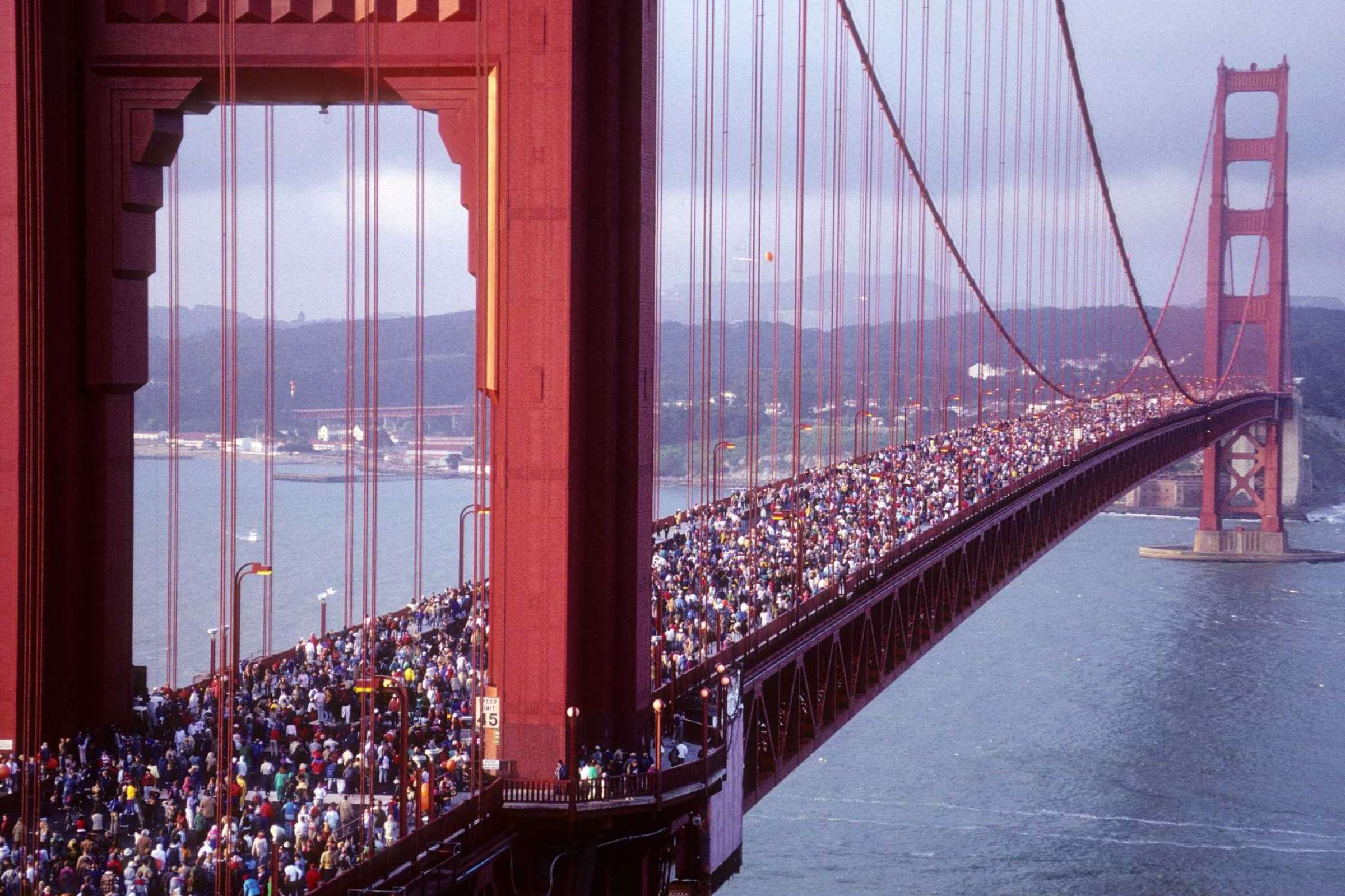 When we became a human gridlock chain on the Golden Gate Bridge