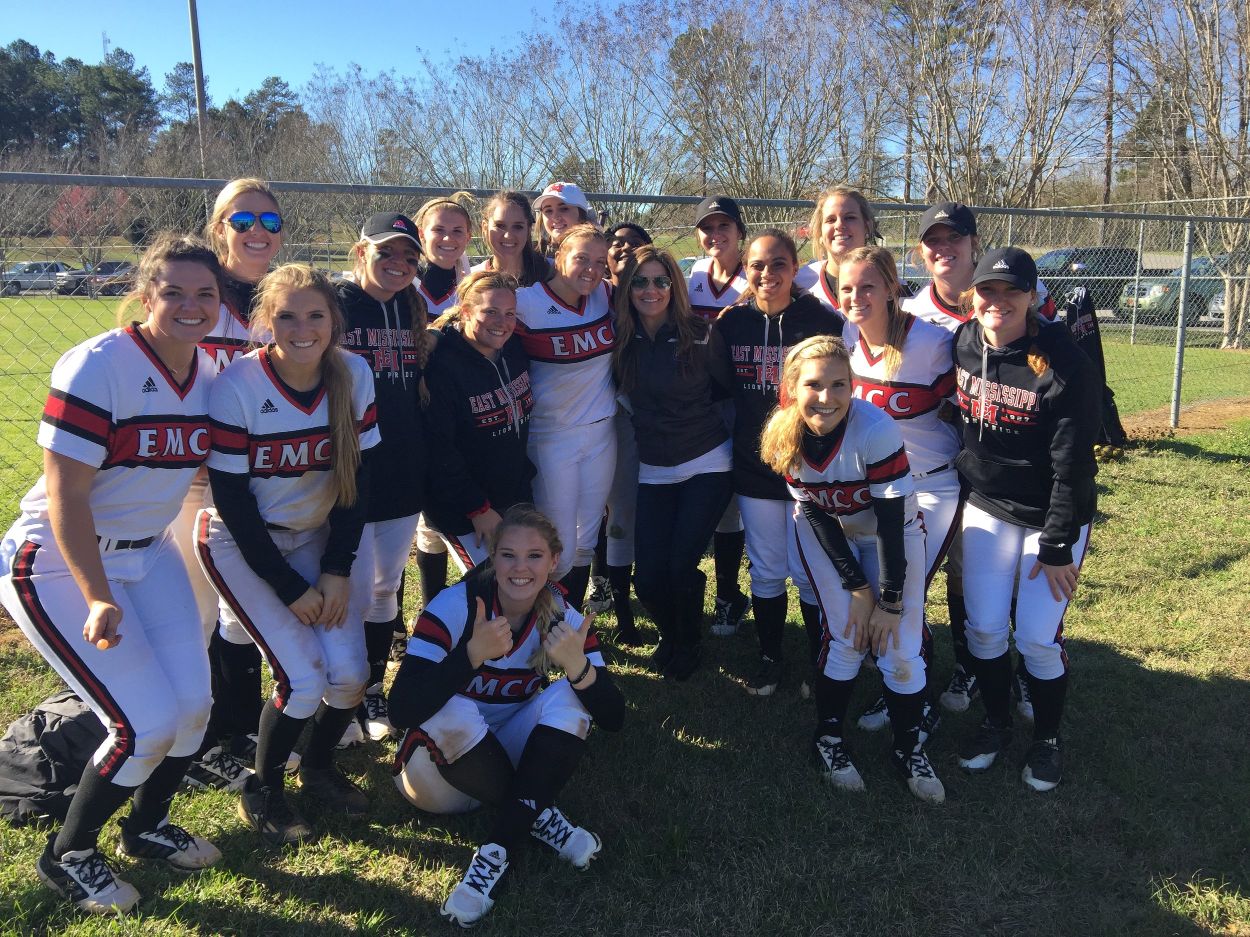 Brittany supporting the EMCC softball team!