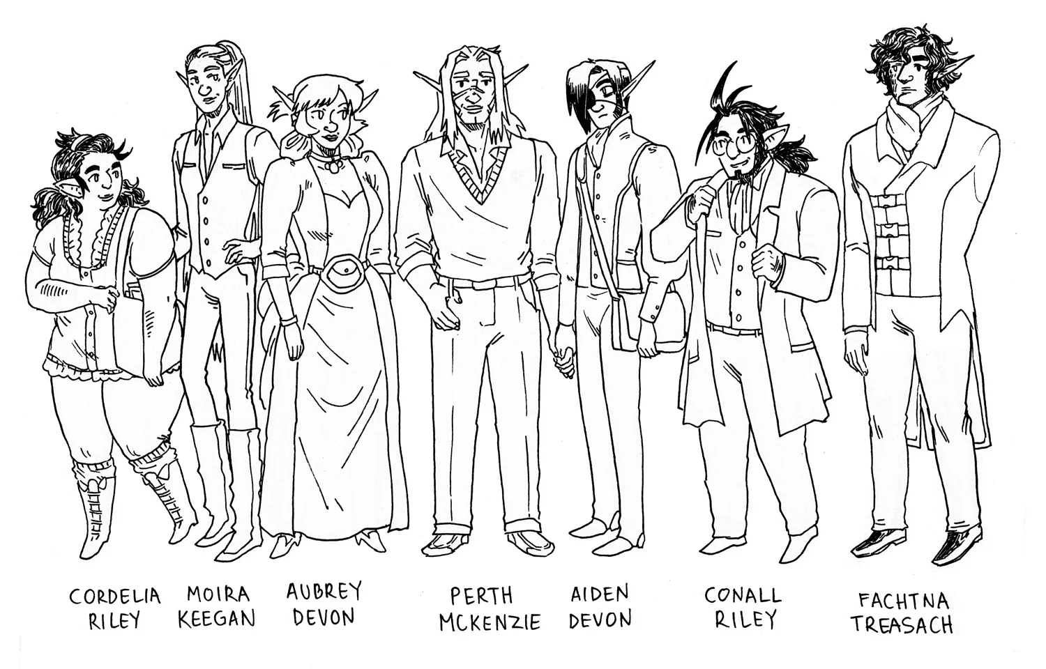 Character drawings done May 2015, in pondering a simpler style/new look for Macchina