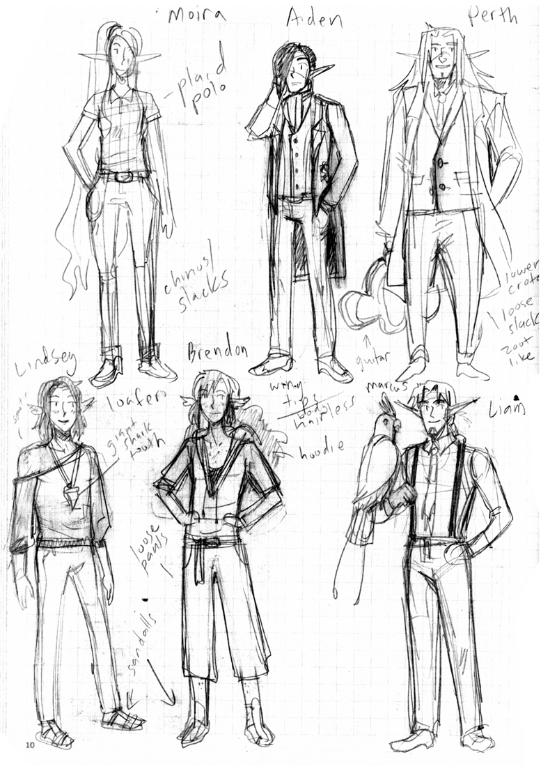  Outfits redesigns for Chapter 9: Housewarming 