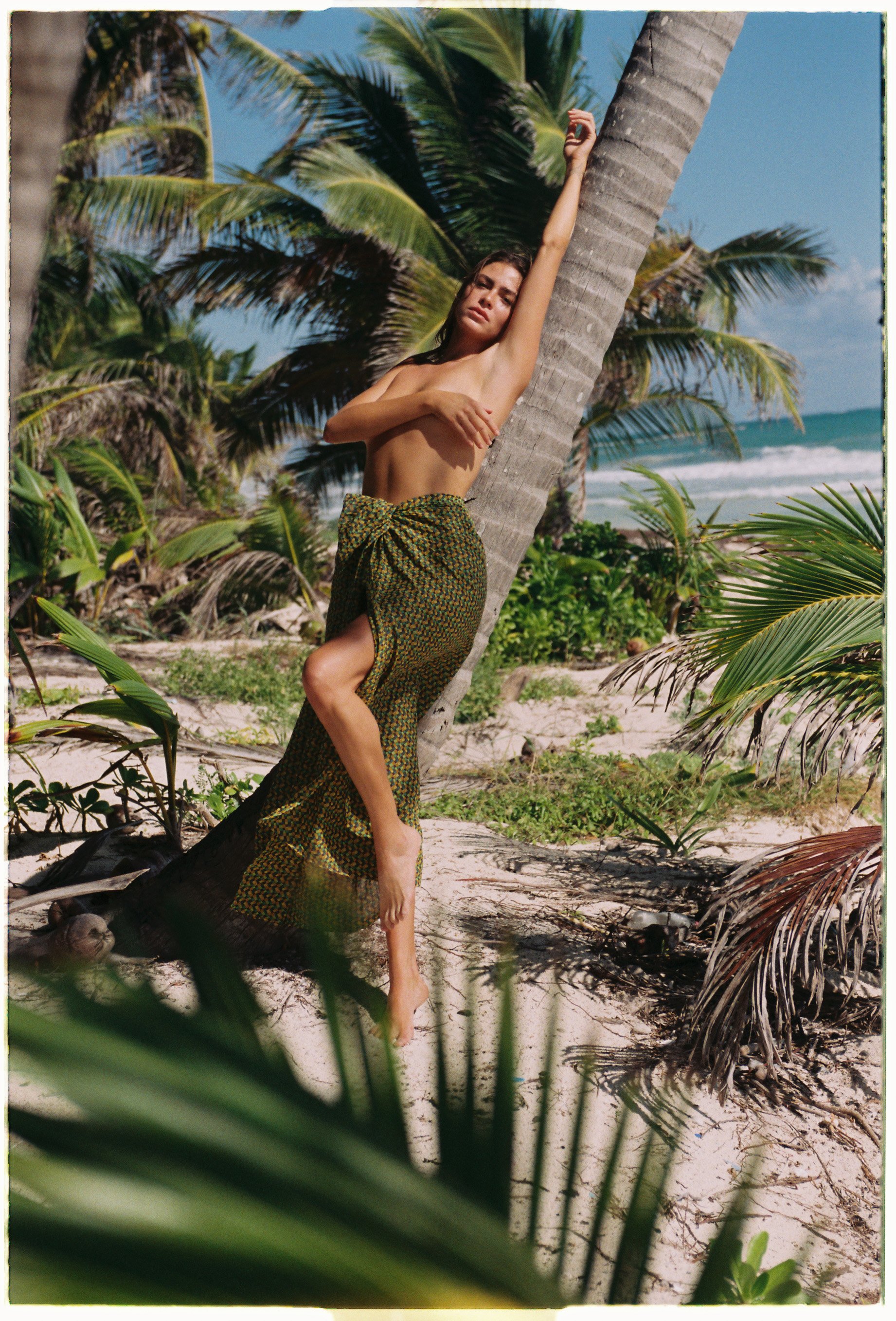 Film photoshoot for Faithfull The Brand captured on untouched beach in Sian Ka’an biosphere reserve in Tulum, Mexico with authentic Mexican cabana. Photographed by Susan Berry on Kodak e100 and Portra 160 35mm film. 