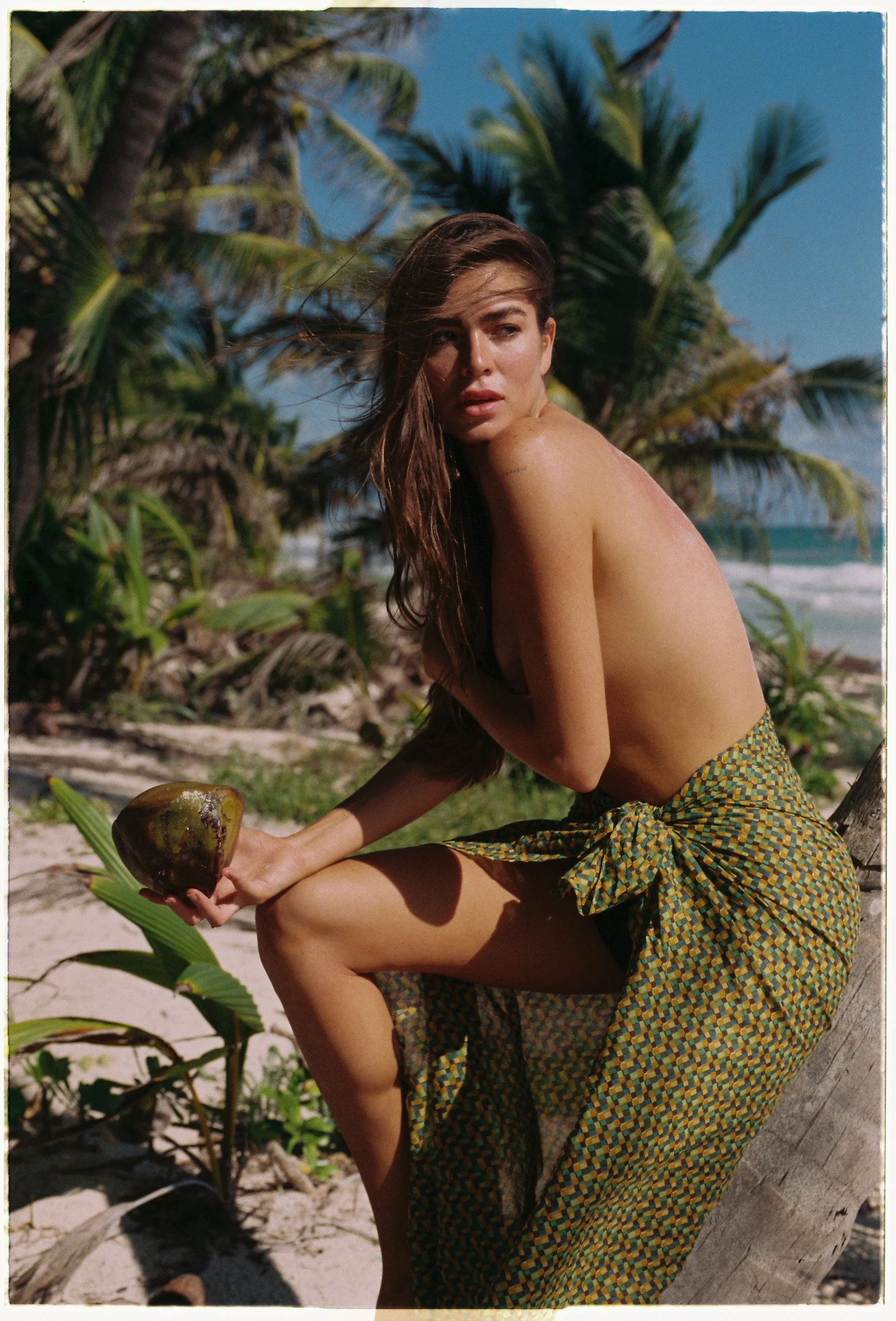  Film photoshoot for Faithfull The Brand captured on untouched beach in Sian Ka’an biosphere reserve in Tulum, Mexico with authentic Mexican cabana. Photographed by Susan Berry on Kodak e100 and Portra 160 35mm film. 