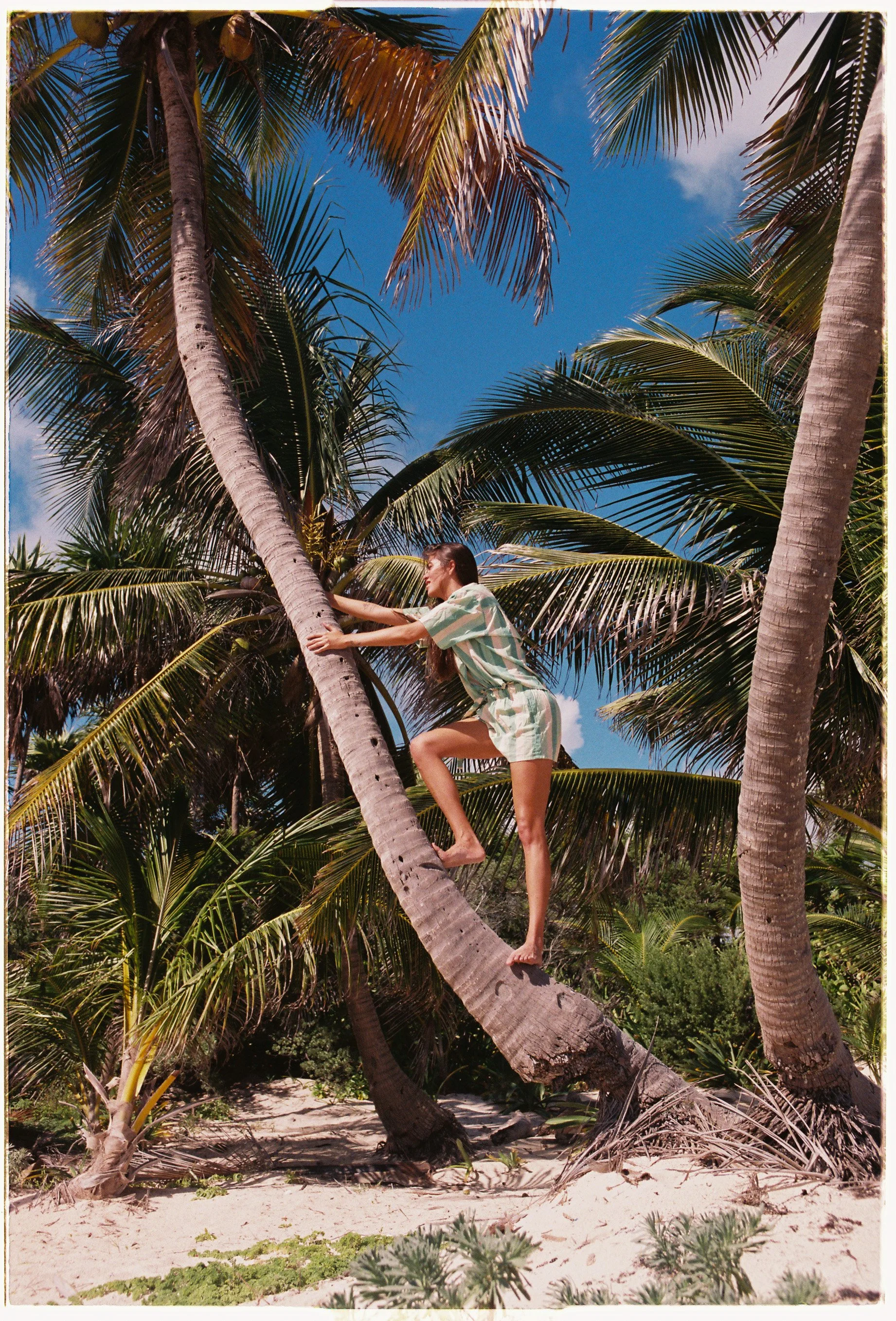  Film photoshoot for Faithfull The Brand captured on untouched beach in Sian Ka’an biosphere reserve in Tulum, Mexico with authentic Mexican cabana. Photographed by Susan Berry on Kodak e100 and Portra 160 35mm film. 