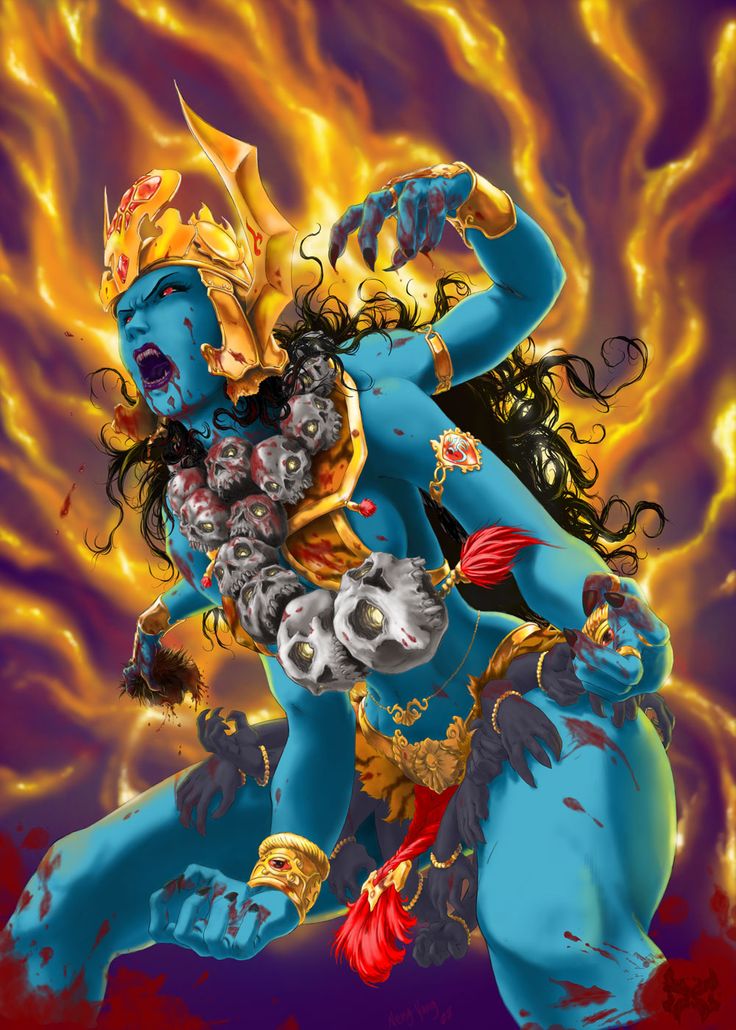 Modern renditions of Kali are often fierce and can be jarring. I love this one.