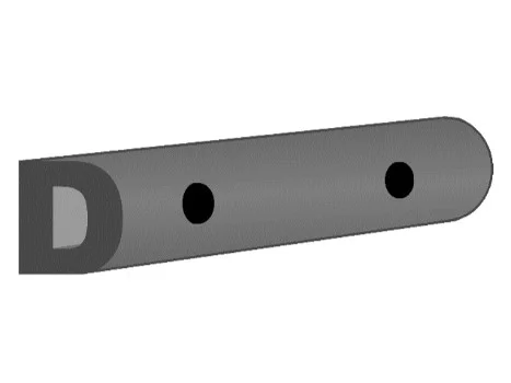 FRONT VIEW: Fender with guide holes