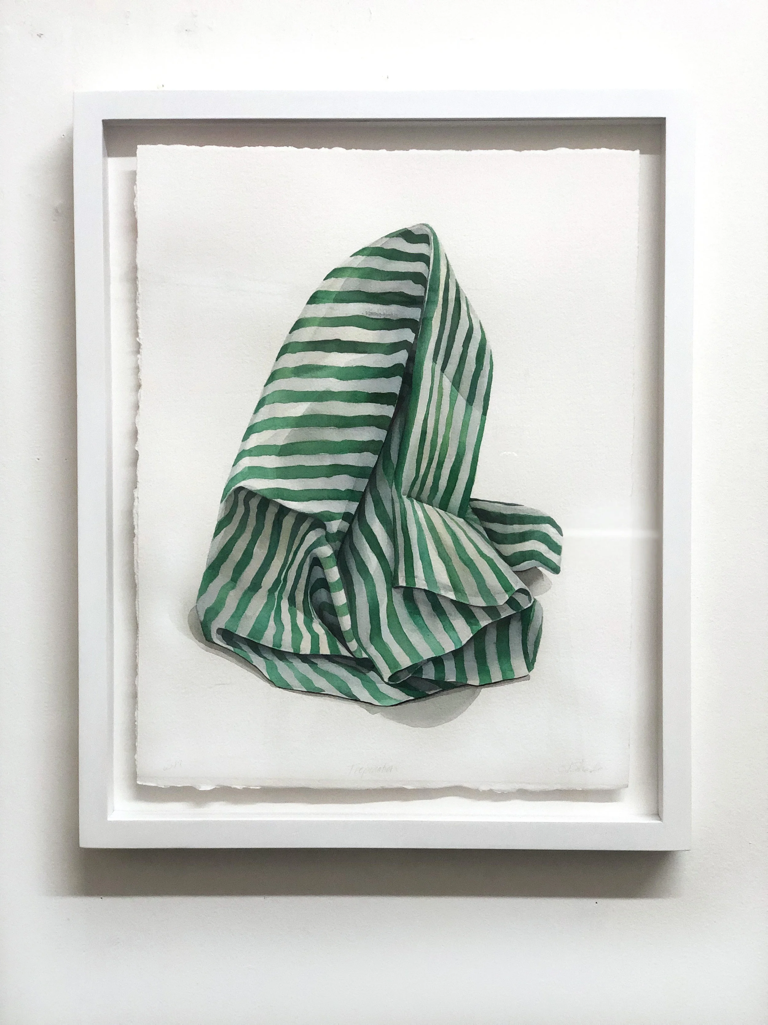 Trepidation , watercolor on paper, 20 x 16 in. (framed) 2019