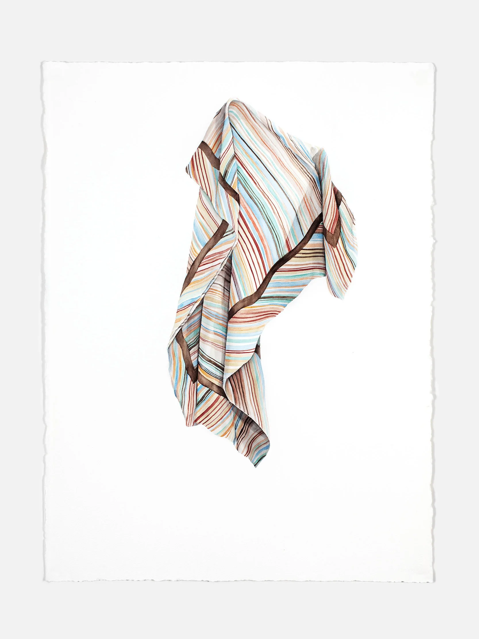 Single Sham , watercolor on paper, 30 x 22 in. 2017
