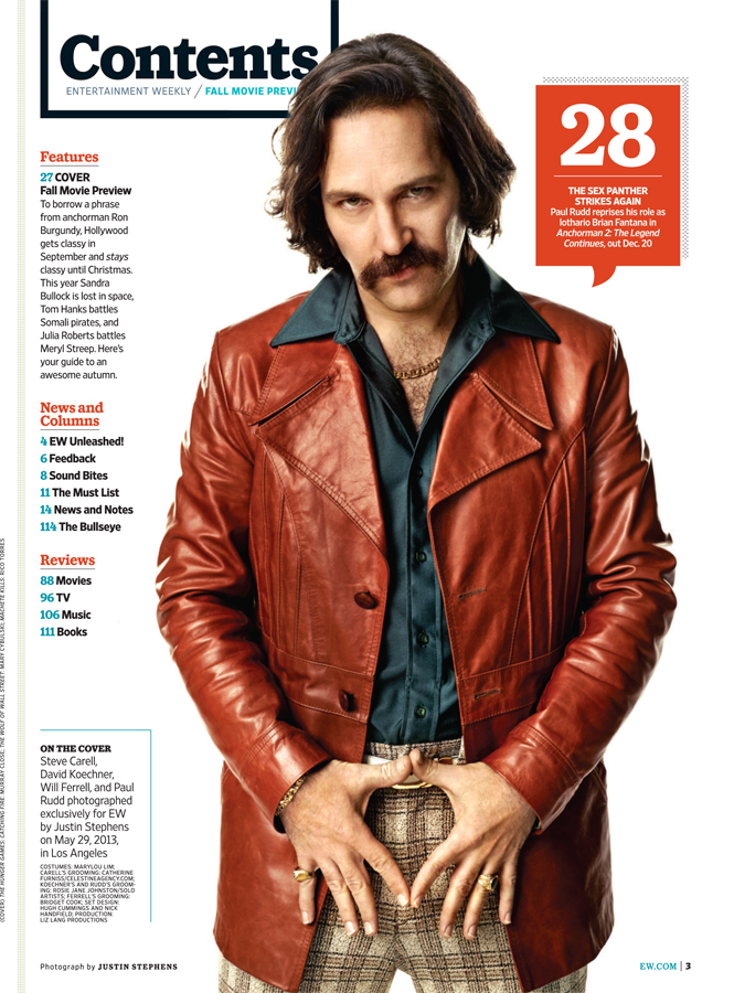 Anchorman 2 // Entertainment Weekly // Cr: Justin Stephens
