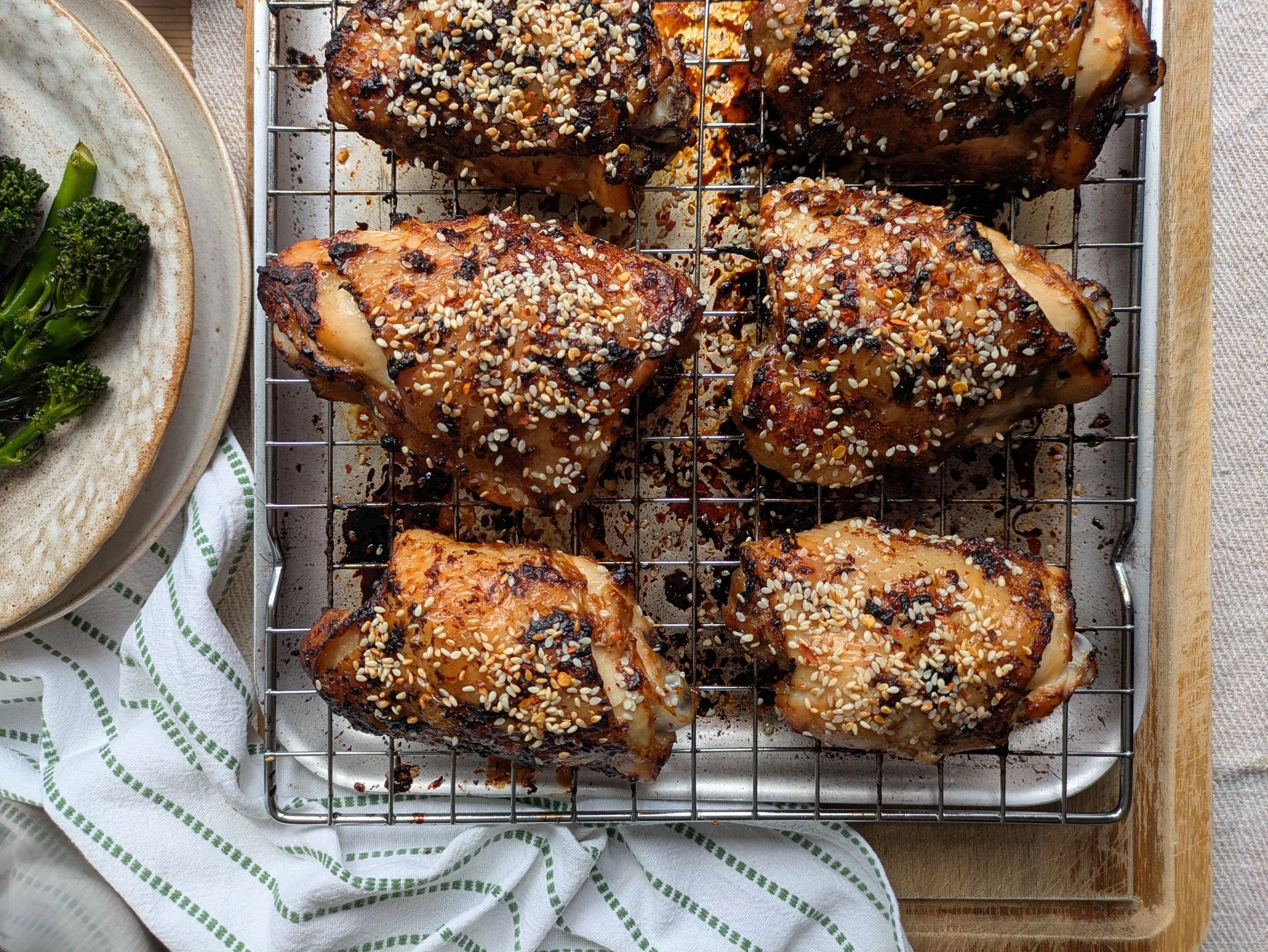 Miso sesame chicken&nbsp;