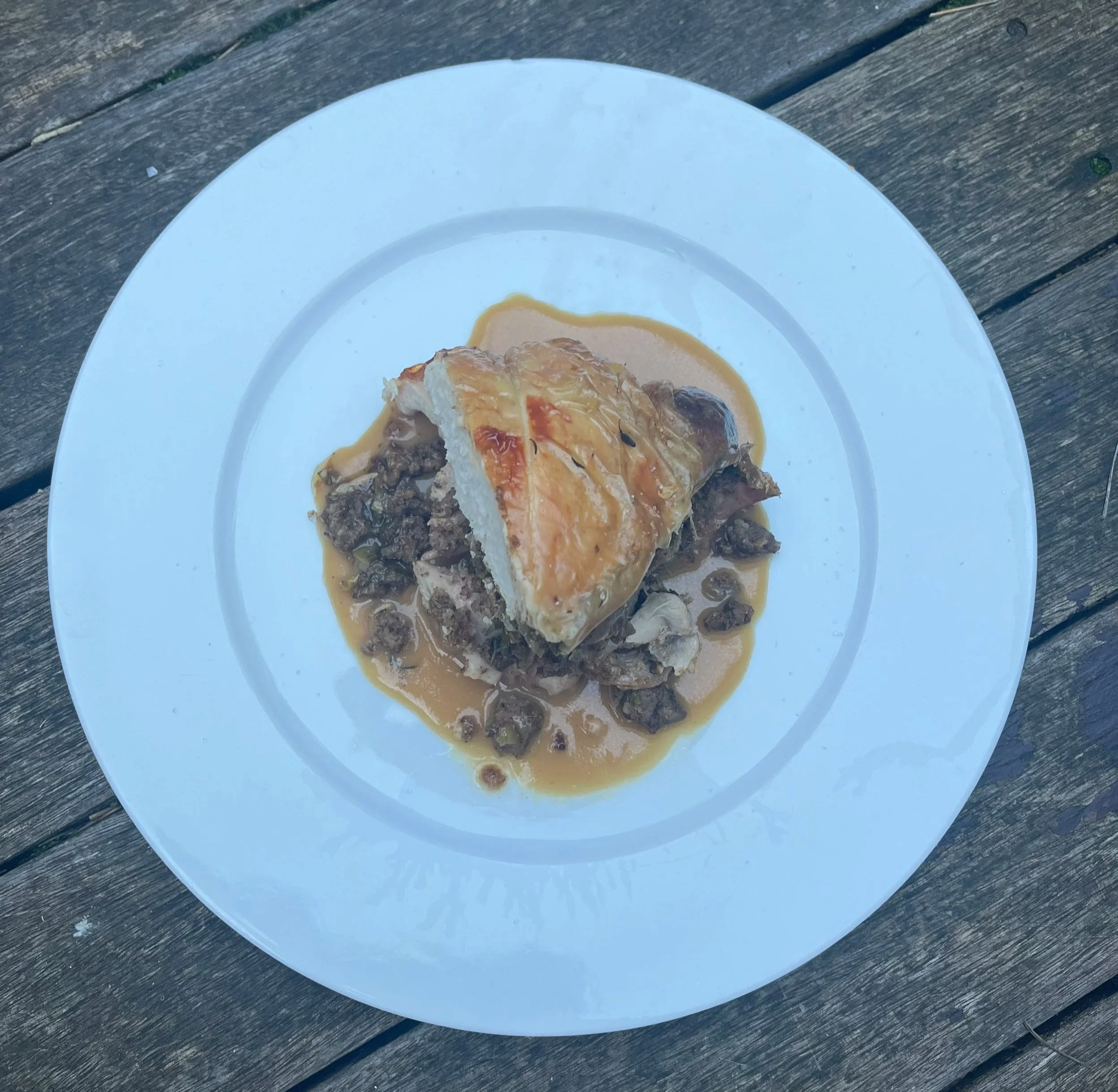 Chicken Cushion &amp; Gravy, using the Giblets - By Flossy Phillips (Floffal)