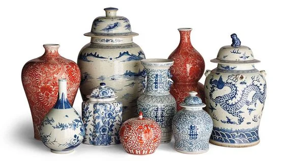 We can never have enough ginger jars! How about adding a pop of red to your collection.