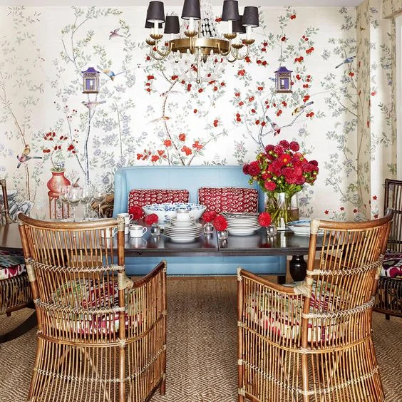 Mark D Sikes knows how to mix red perfectly into interiors