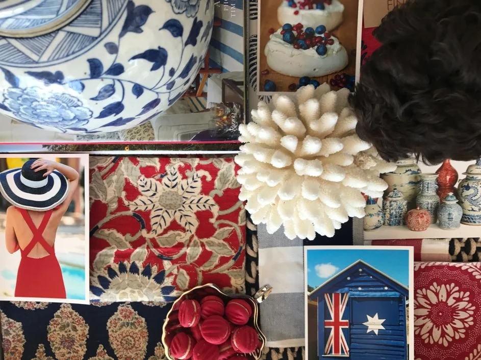I spy a cheeky Lola trying to photo bomb our mood board!!