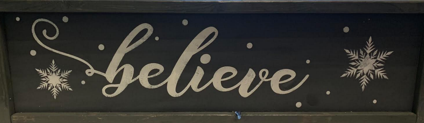 Believe black and white