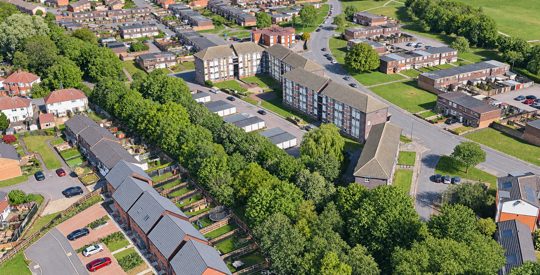 Aerial View of the existing residential development