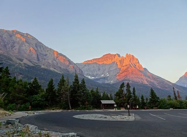 The morning view from the van at my nighttime parking lot