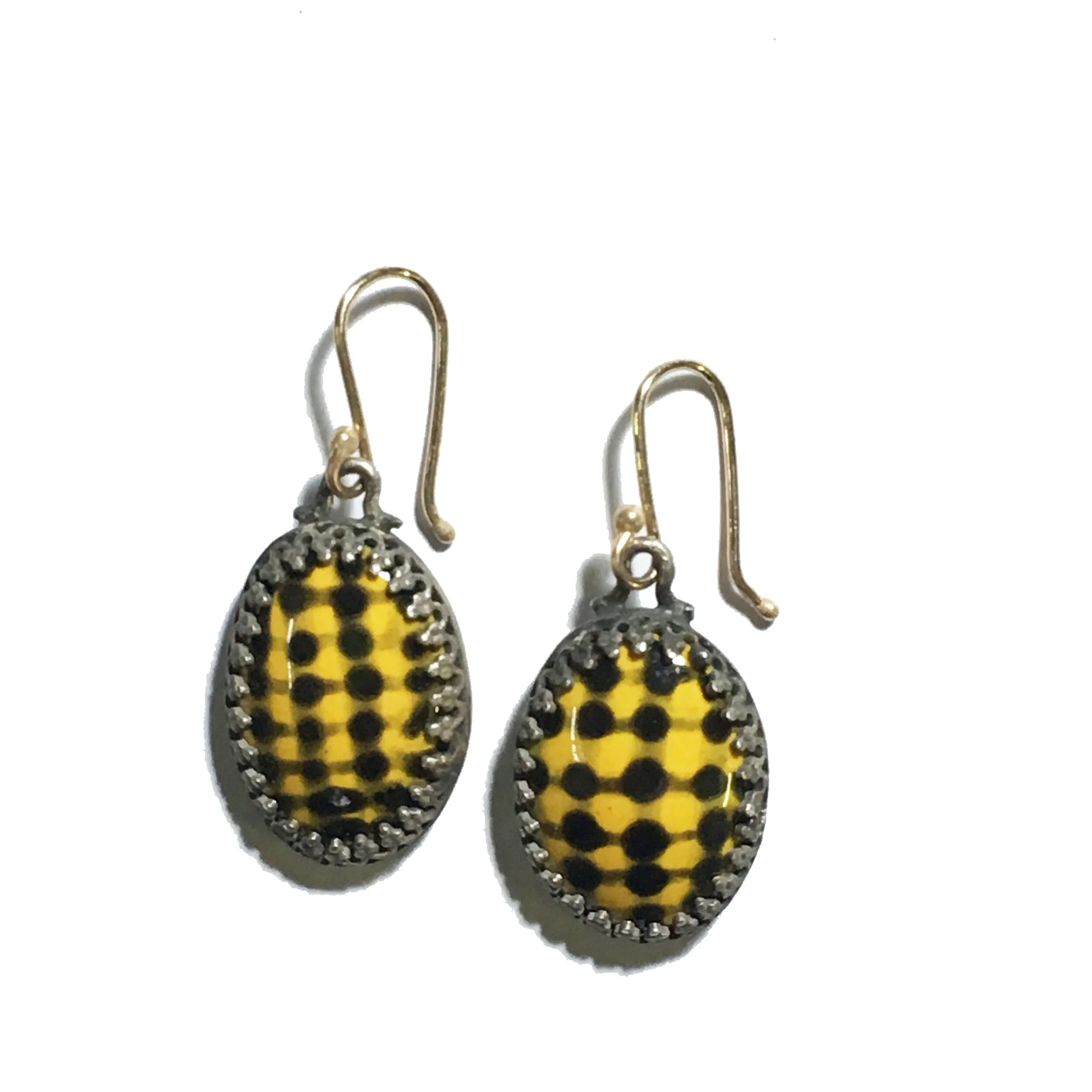 Yellow Plaid Earrings
