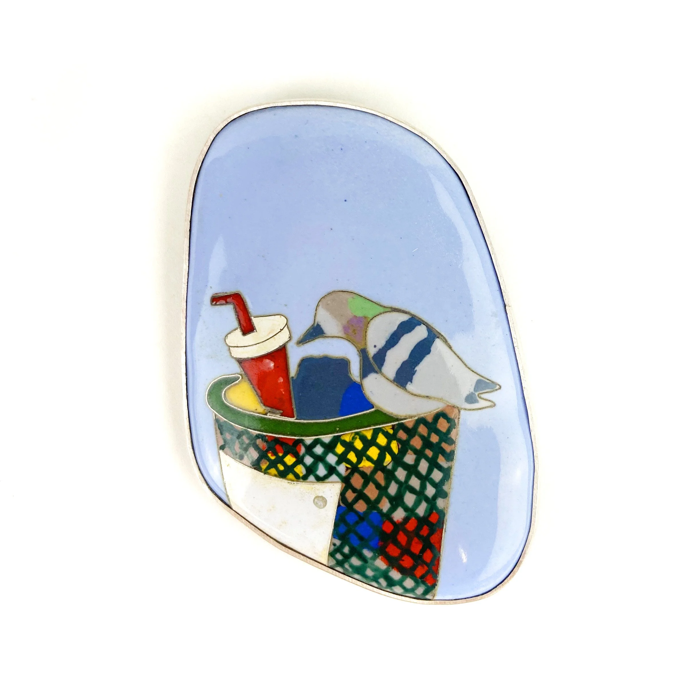 Trash Pigeon Brooch