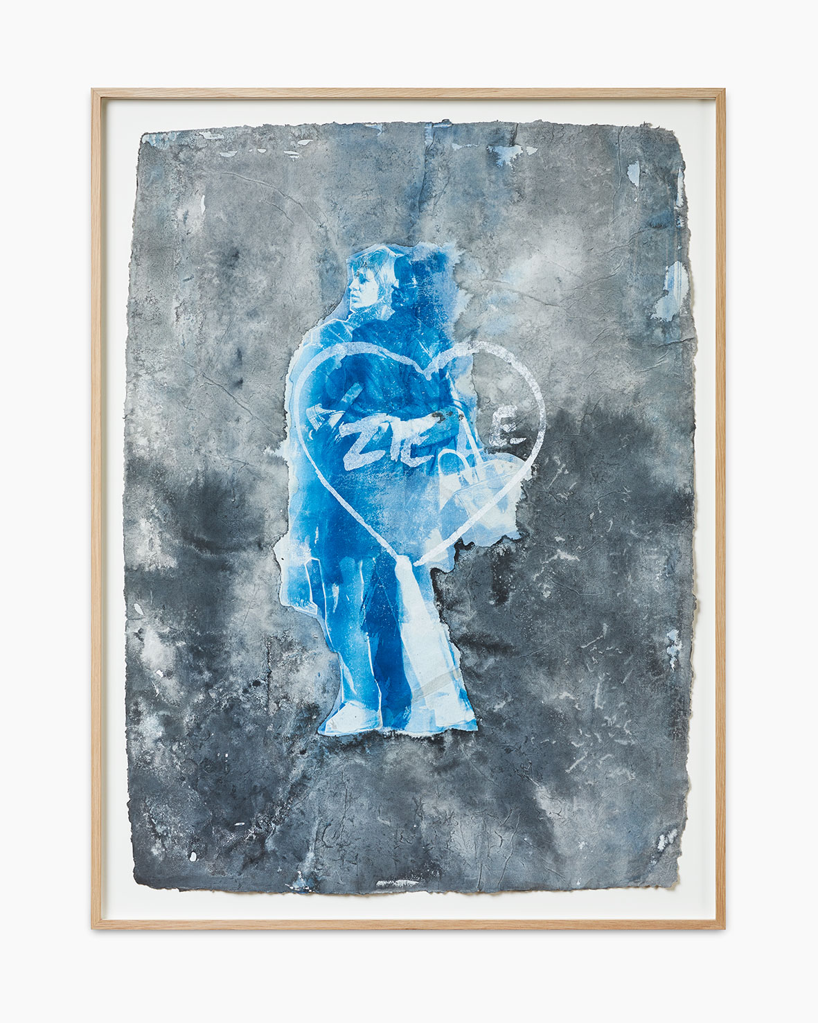 Lukas Goersmeyer Folie à deux 2016 Mischtechnik auf Jeanspapier 84 x 63,5 cm