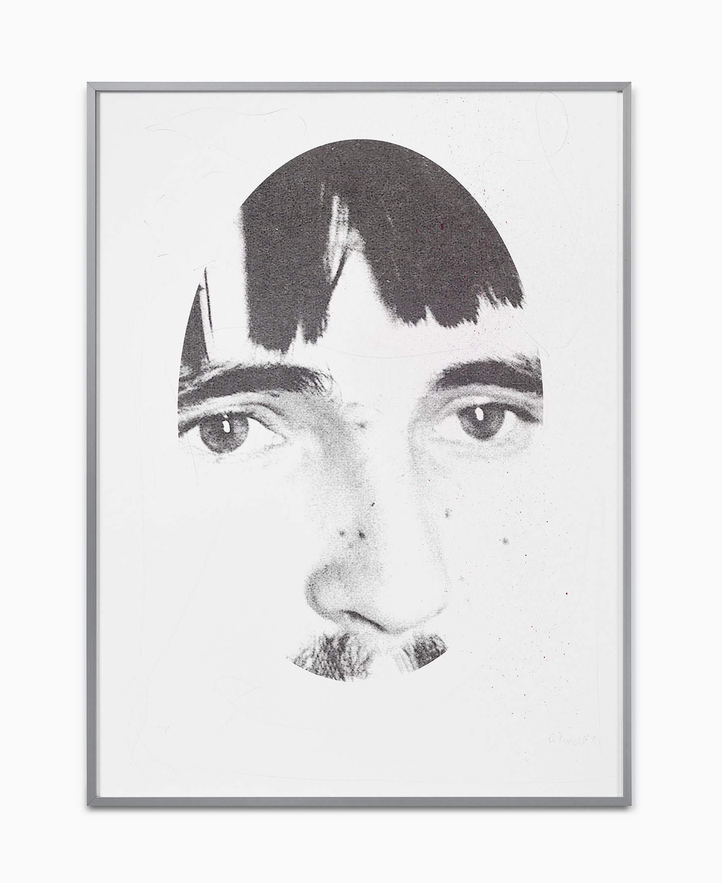 Rosemarie Trockel Cavalli 1998 Siebdruck Bleistift Acryl auf Papier im Künstlerrahmen Ed. Ap (Edition von 10)
