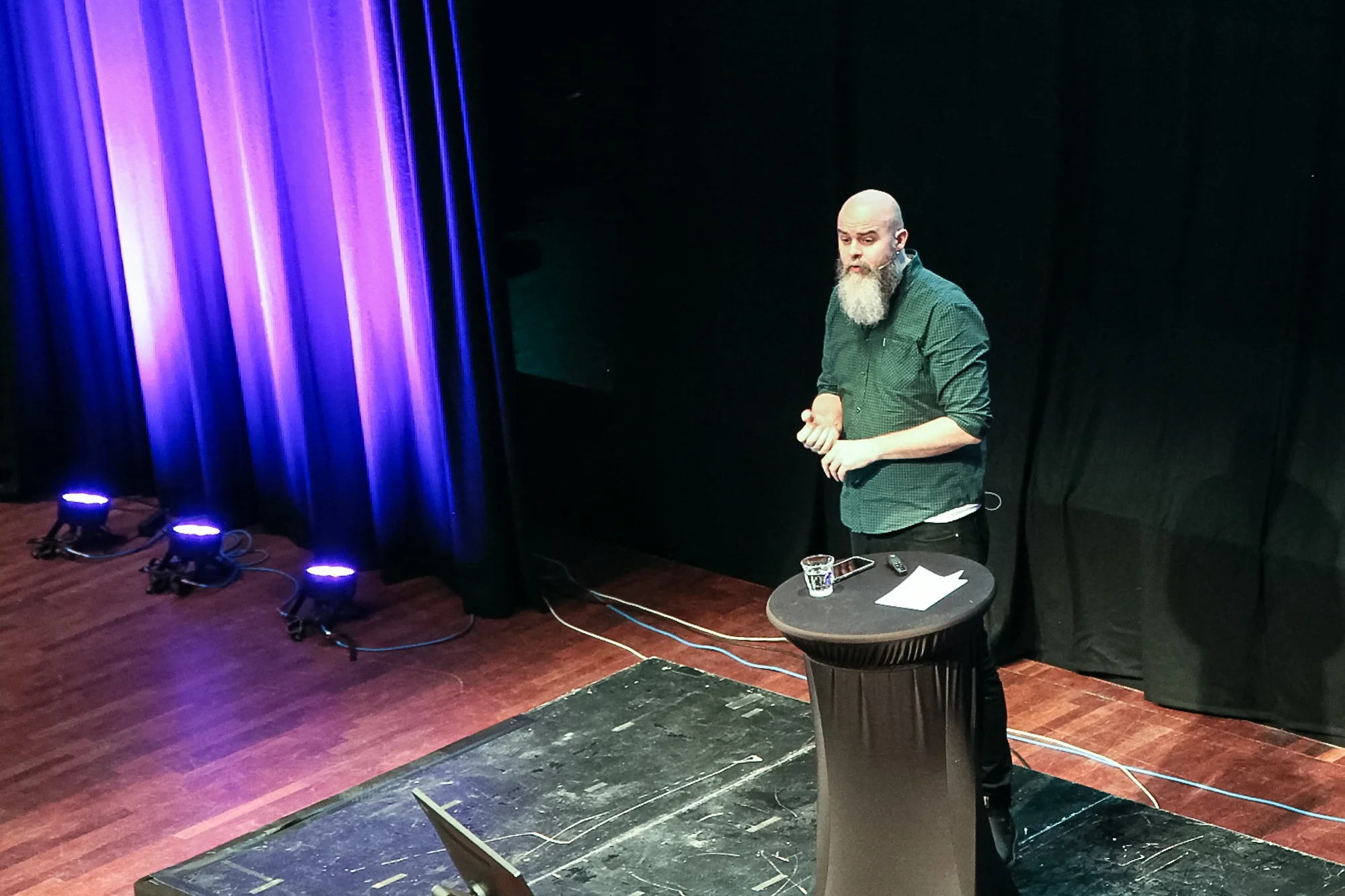 Matias Hilmar Iversen presenterte Kulturtankens prosjekt DKS-skole