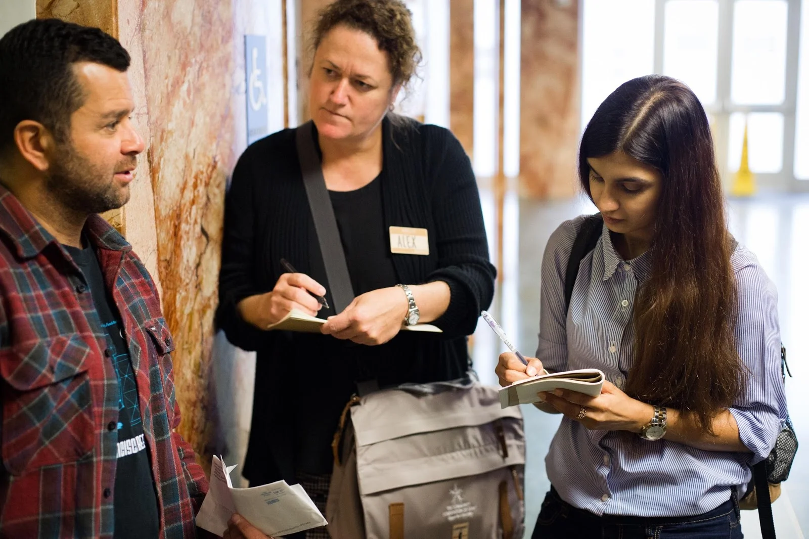 Participants interviewing at SF Traffic Court