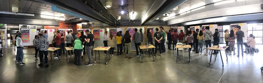 Groups Map the Problem Space during a Machine Learning workshop.