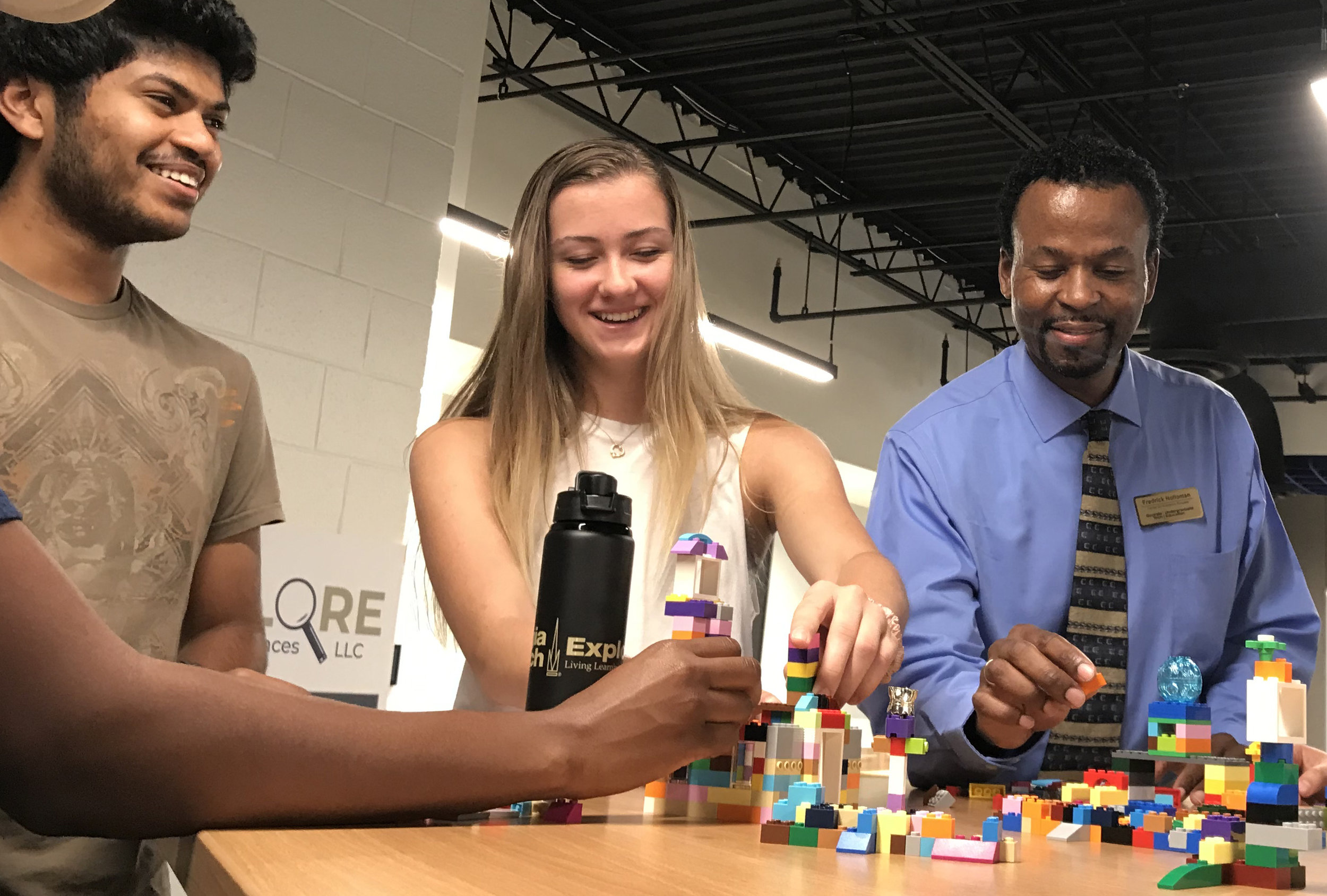  Living Learning Communities at Georgia Tech provide students with the space and curriculum to learn, live, and work together. Here, students and faculty building community through hands-on activities. 