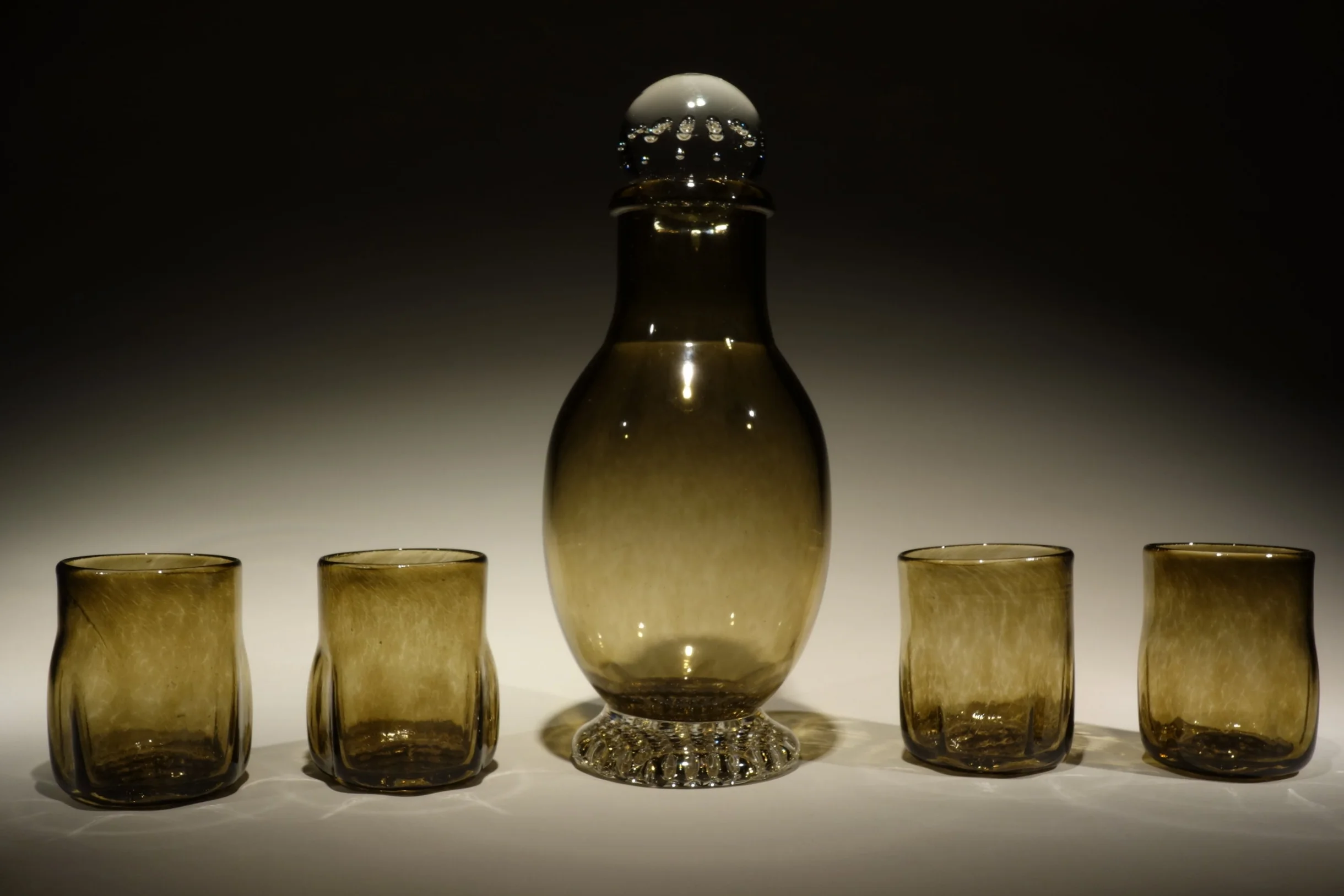 A Decanter paired with Rocks Glasses