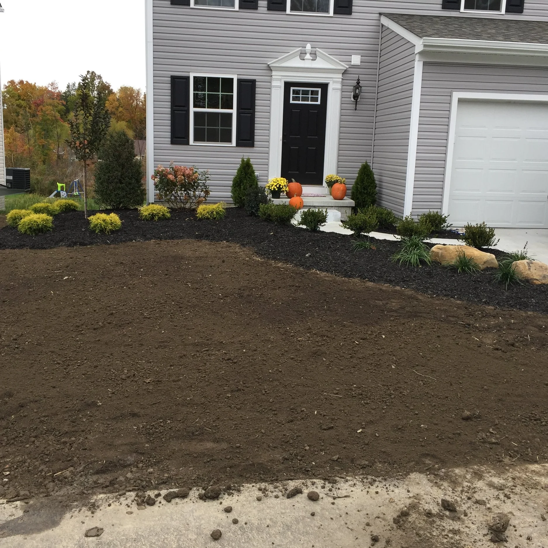 The layer of topsoil is complete!