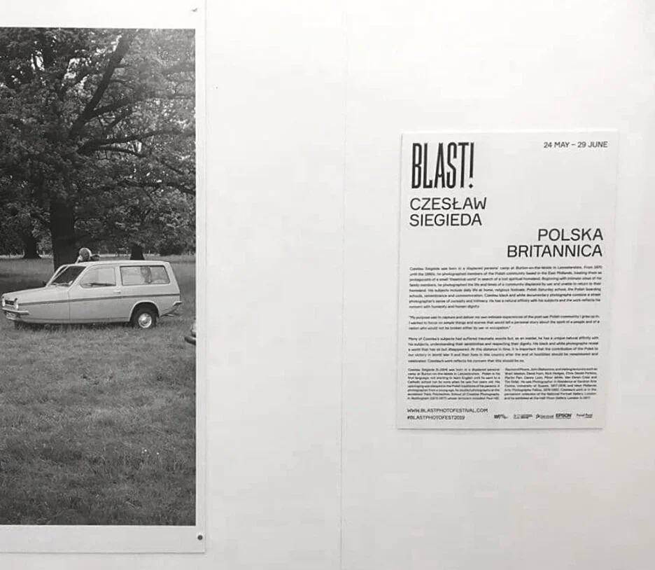 Artist introduction signage