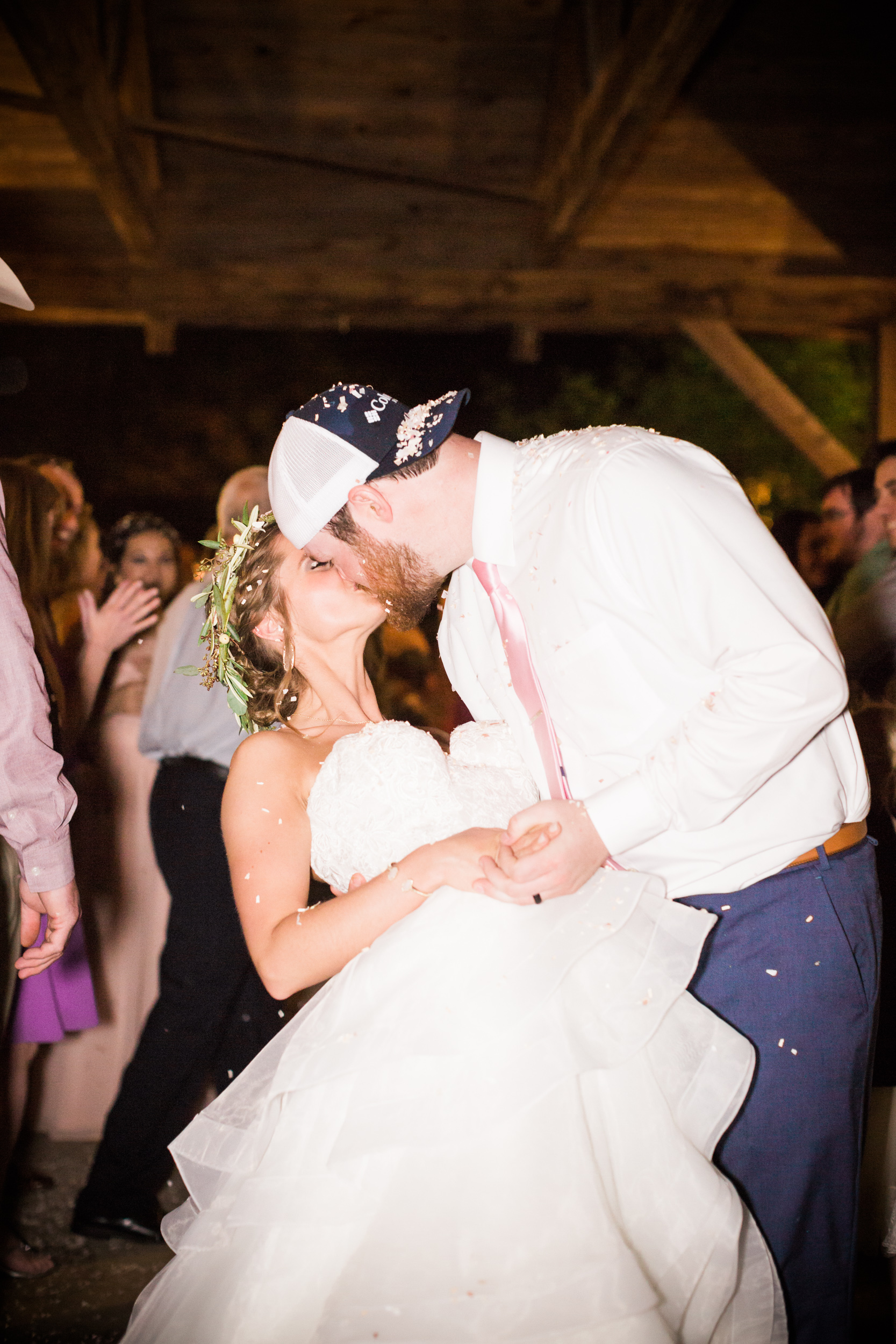 Hill Country Spring Wedding at Red Bud Hall | Austin Wedding Photographer | Film Wedding Photographer | Britni Dean Photography | Rainy Day Wedding Inspiration | confetti wedding exit