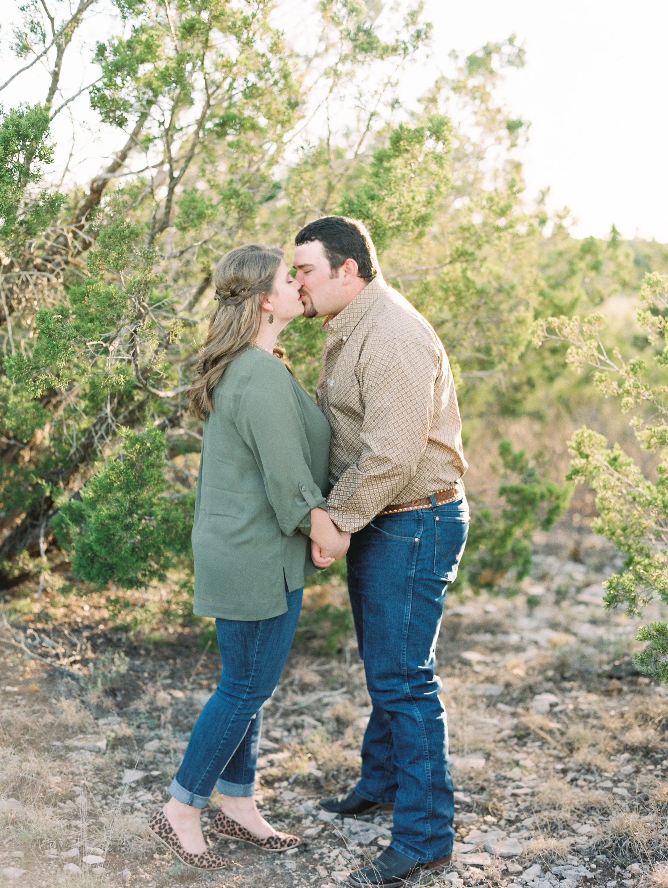 Kyle & Jamison | West Texas Engagement Session | Film Engagement Photos | britnidean.com
