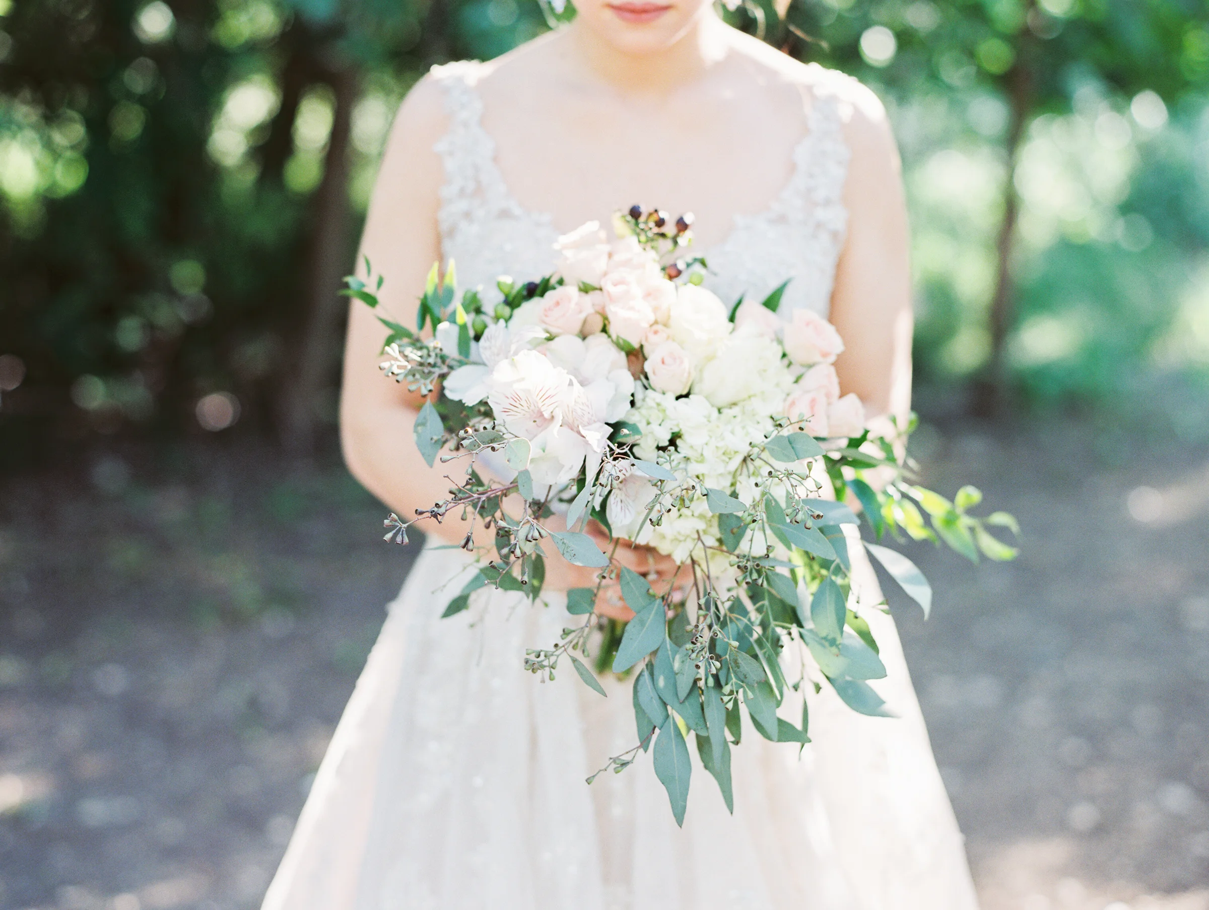 Summer Garden Bridal Session on Film | Summer Bridal Bouquet | Summer Wedding Inspiration | Britni Dean Photography - Texas Wedding Photographer