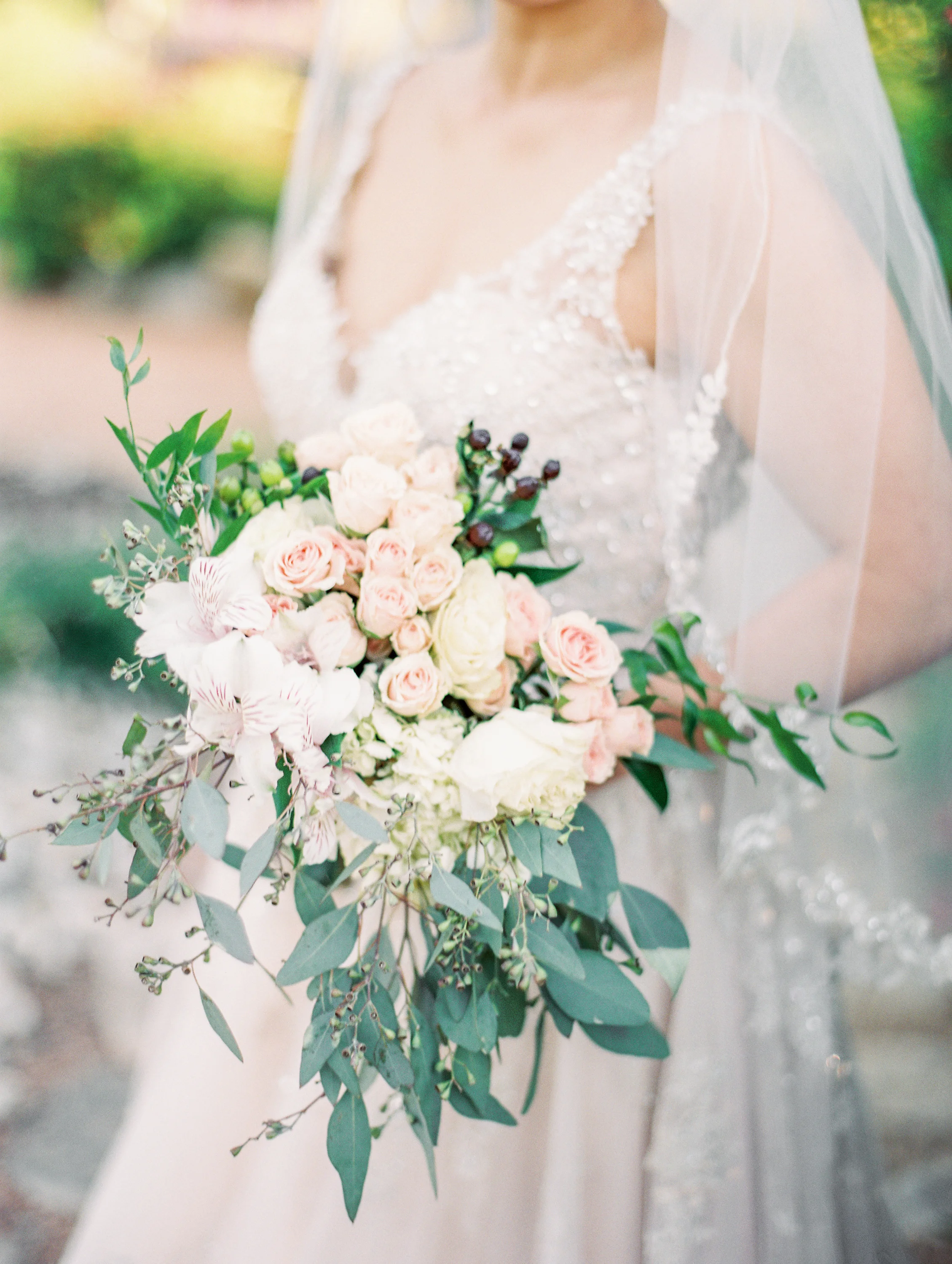 Summer Garden Bridal Session on Film | Summer Bridal Bouquet | Summer Wedding Inspiration | Britni Dean Photography - Texas Wedding Photographer