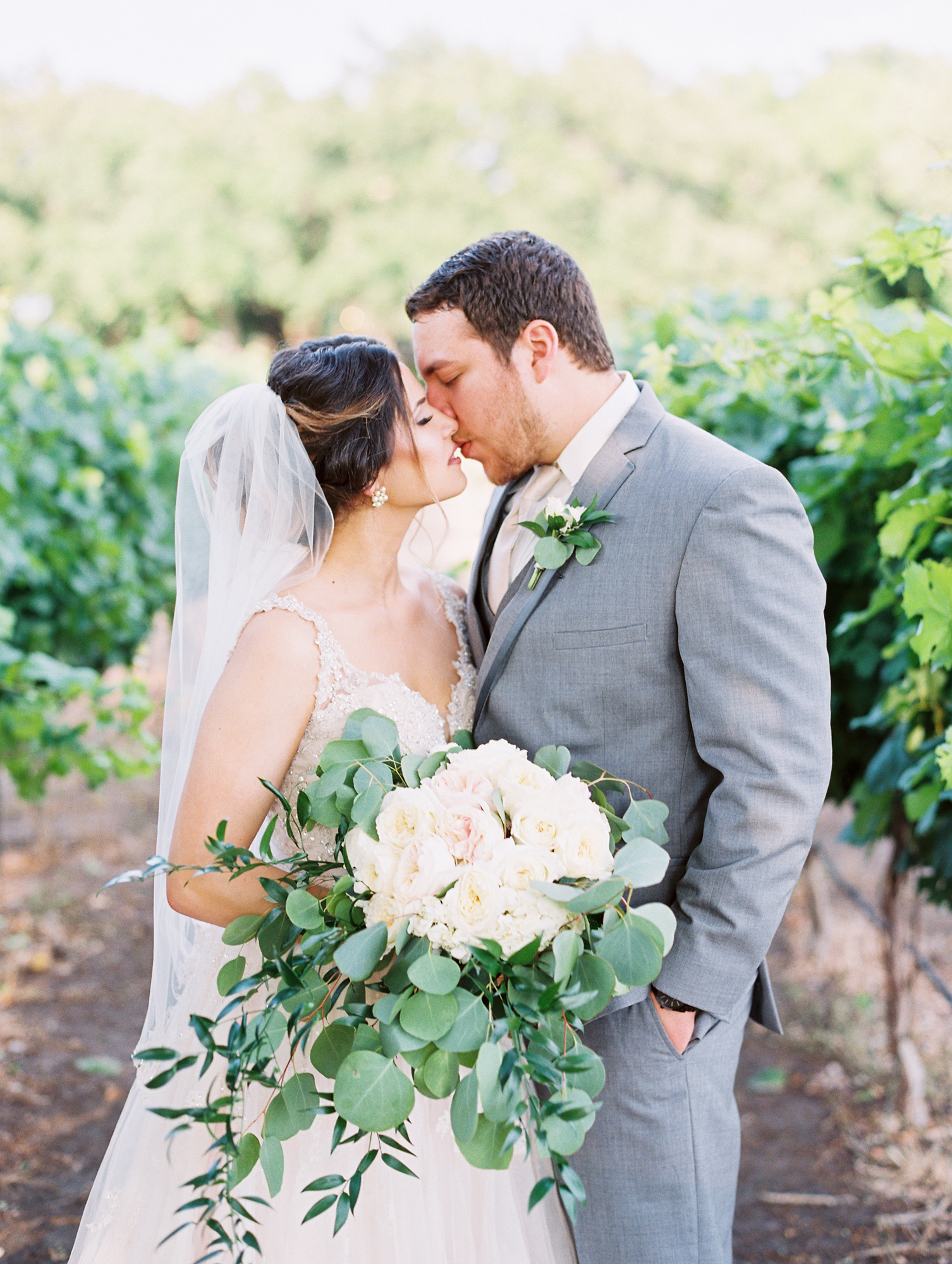 Elegant Spring Vineyard Wedding | Film Wedding Photographer | Austin Wedding Photographer | Bride and Groom Romantic Photos | Britni Dean Photography // britnidean.com