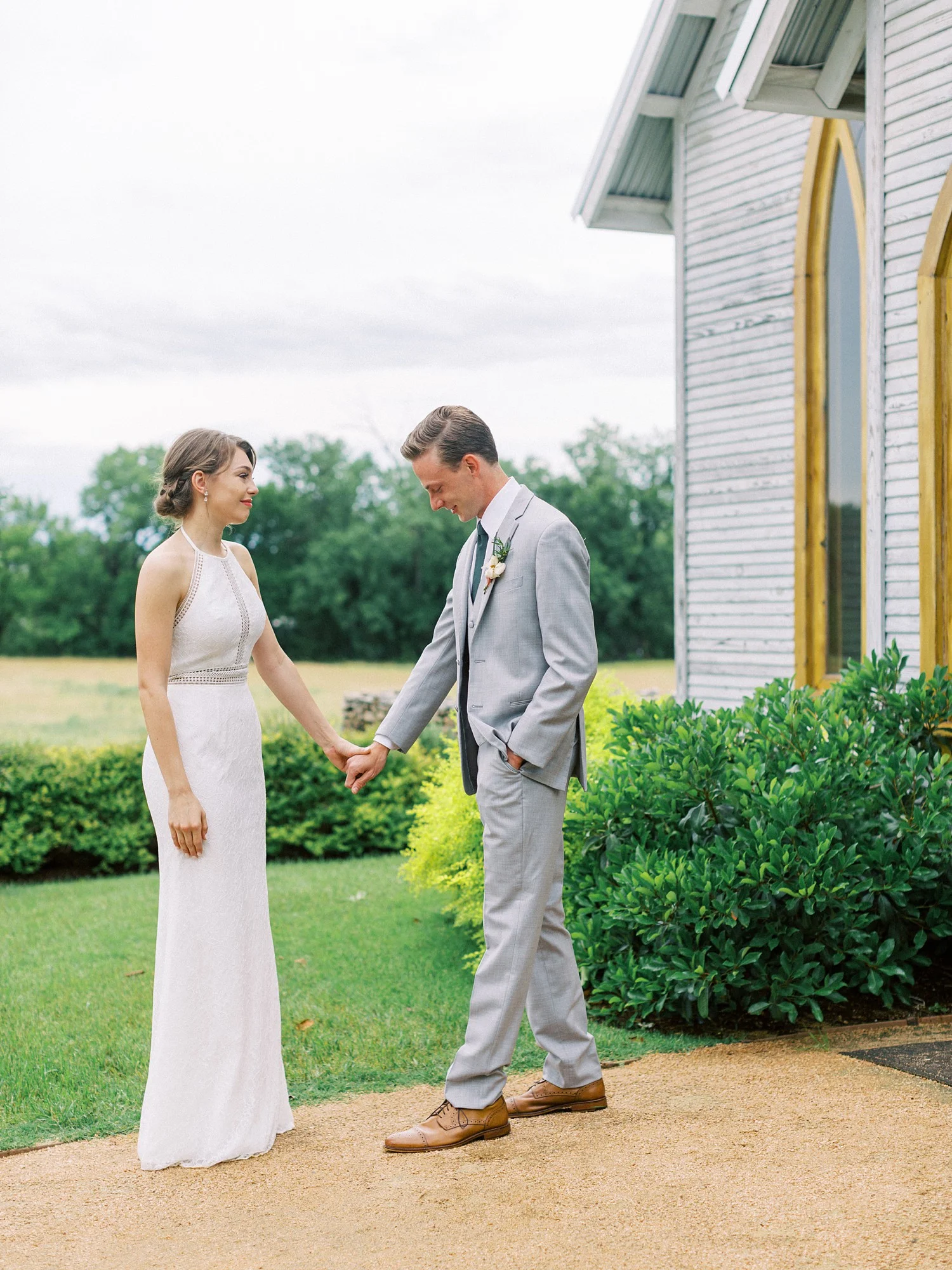 Bride & Groom First Look | Summer Wedding Inspiration | Fort Worth Wedding Photographer | The Brooks at Weatherford
