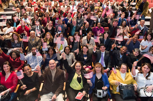 Naturalization ceremony at Faneuil Hall