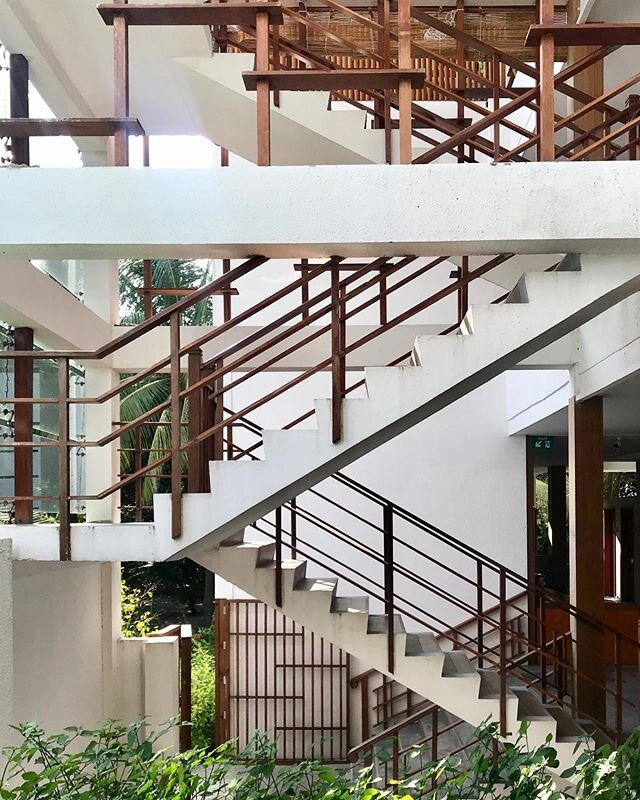 STRUCTURES / AESTHETICS &bull; When you spend an extended time somewhere you start to pick up on things you might normally have overlooked. This is a view of the main staircase in the hotel we are staying in. You have to walk around the narrower side