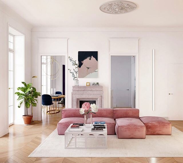 DESIGN GOALS &bull; Quarantine is as good a time as any to wonder off into dreamland and ponder for hours over your dream home. I&rsquo;ve been doing that a bit lately and I arrived here again. The &ldquo;Parisian&rdquo; apartment by @crosbystudios i