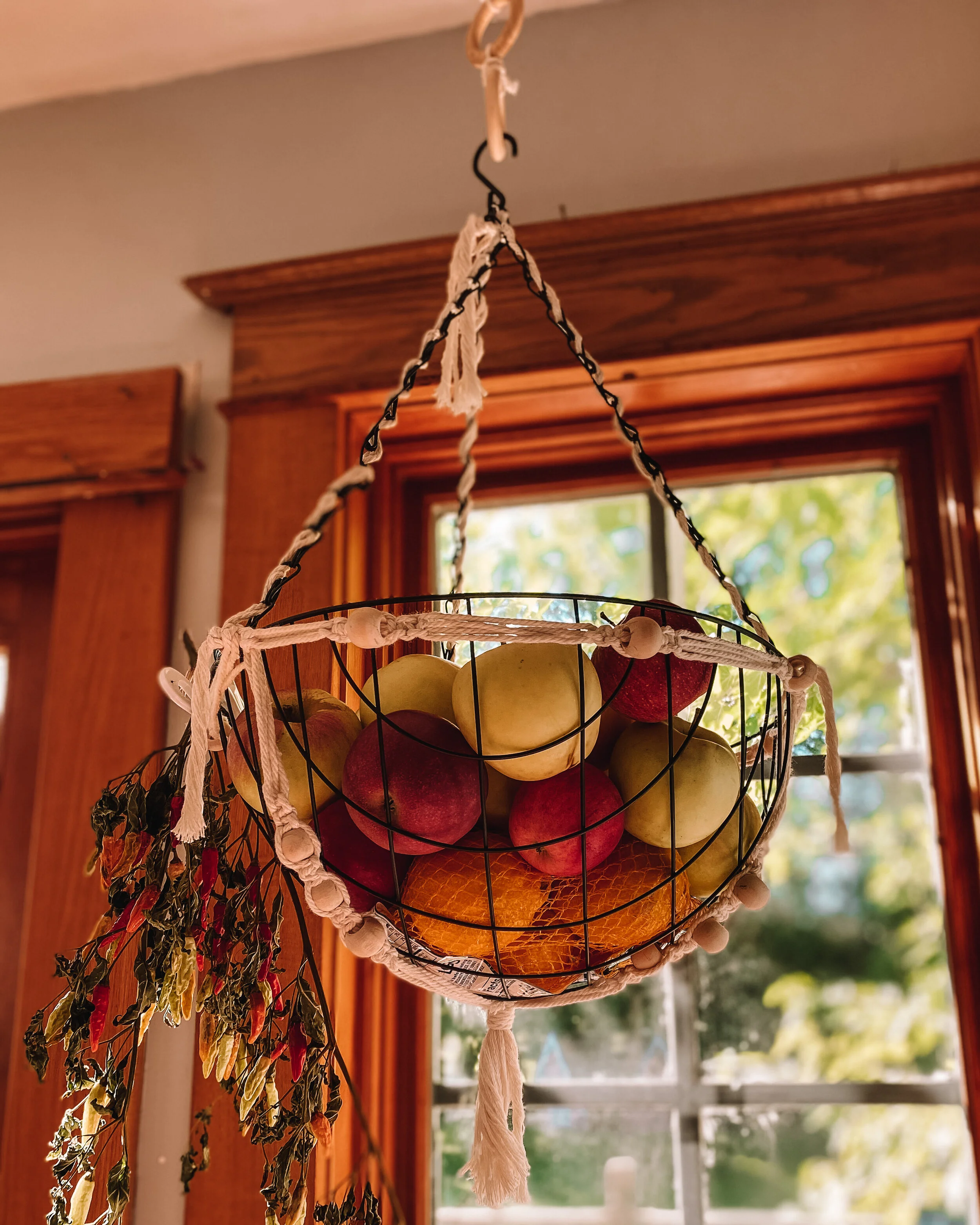 diy macrame fruit basket thrift