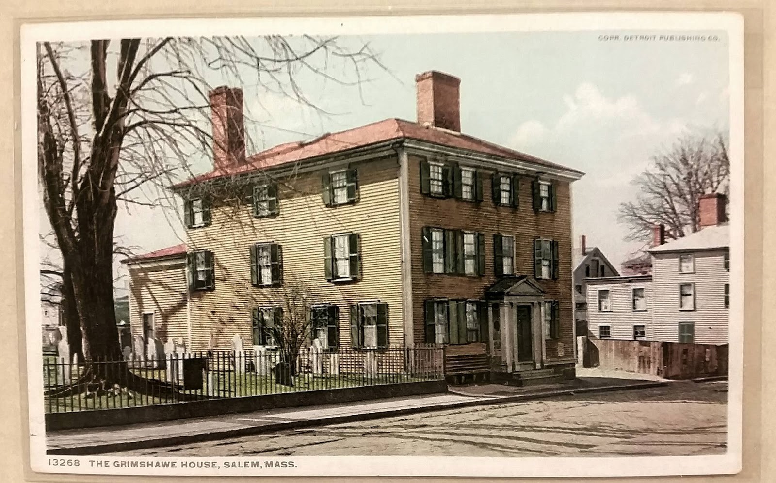Sophia Peabody’s home next to Charter Street Burying Ground, resting place of Judge Hathorne, Salem, MA