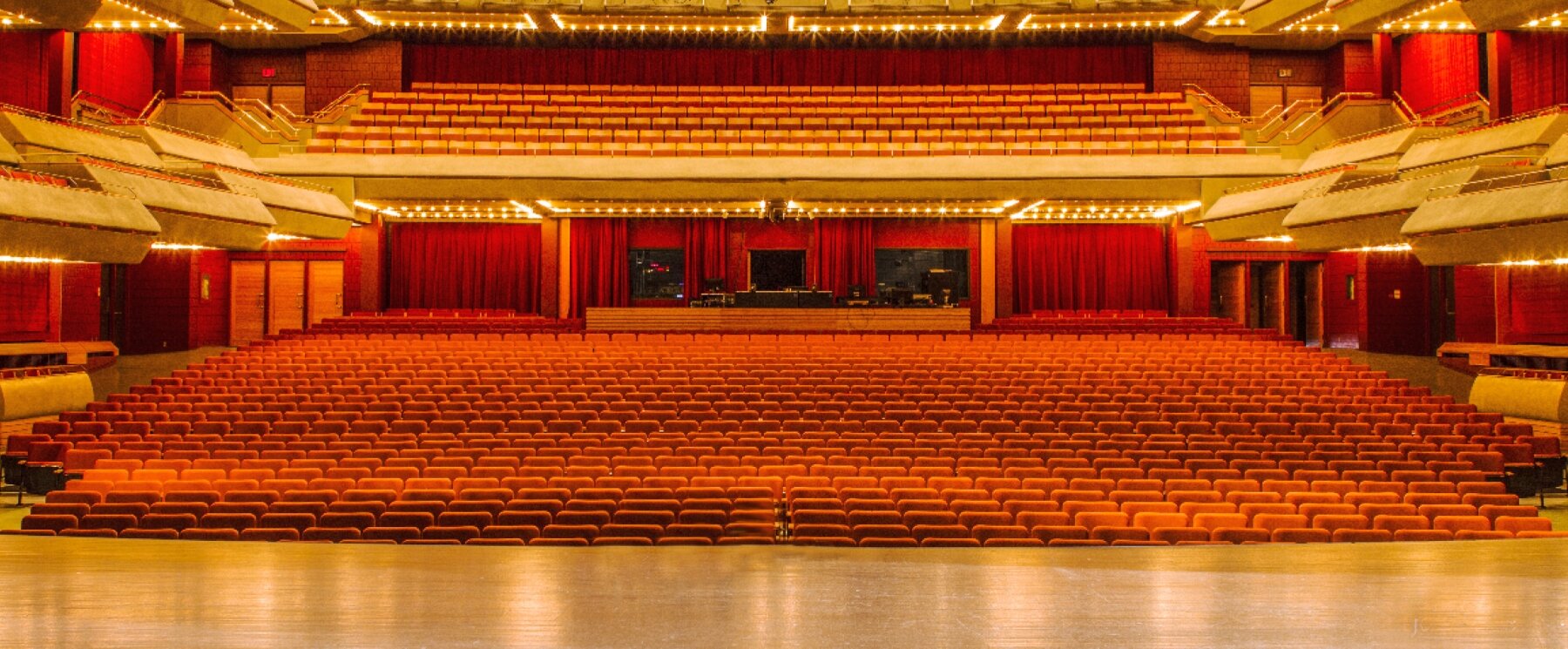 Photo 1: The inside of the Thunder Bay Community Auditorium, where I attended a presentation by David Foot, author of Boom, Bust and Echo. I sat on the top right balcony. Image from: https://www.visitthunderbay.com/…/see-and-do/community-audi…;