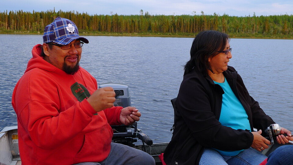 Photo 3: Harry and Martha Papah fishing on Eabamet Lake, in the homeland of Eabametoong First Nation (Ontario), June 26, 2012.