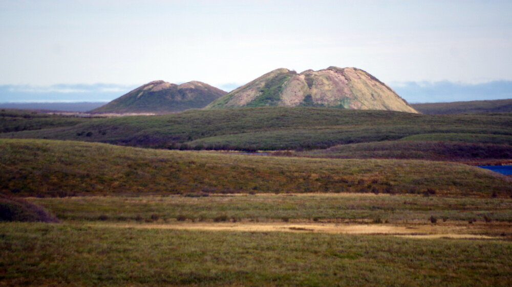 图5:小丘位于前称为Ibyuk小丘。它位于小丘加拿大地标,Tuktoyaktuk社区附近,加拿大的西北地区。雷竞技官网dota冰占据小丘的核心。小丘覆盖着一个脑岛…