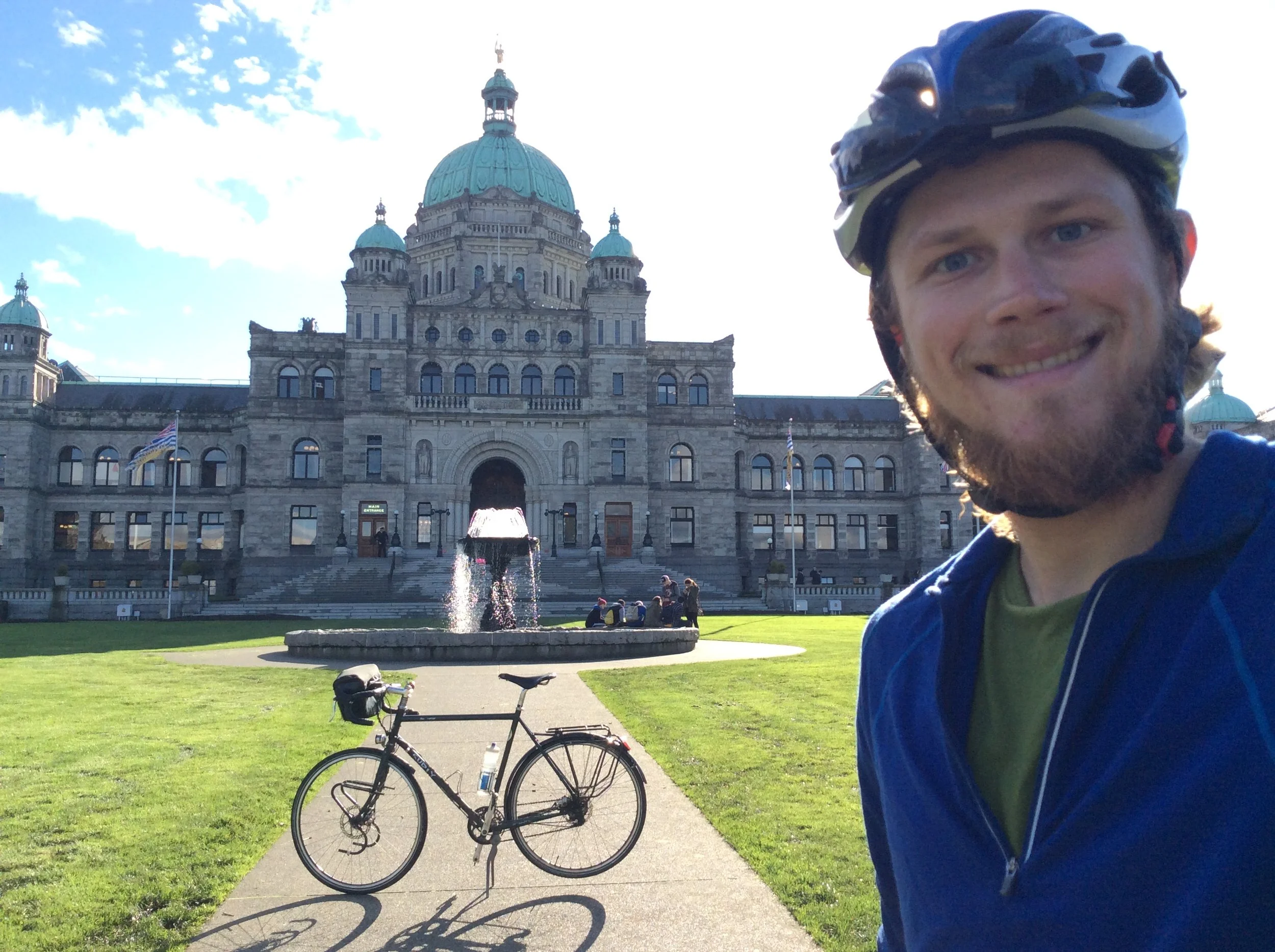 In Victoria BC, the final provincial capital on my 9000Km ride across Canada. I am only 80Km from my home. 