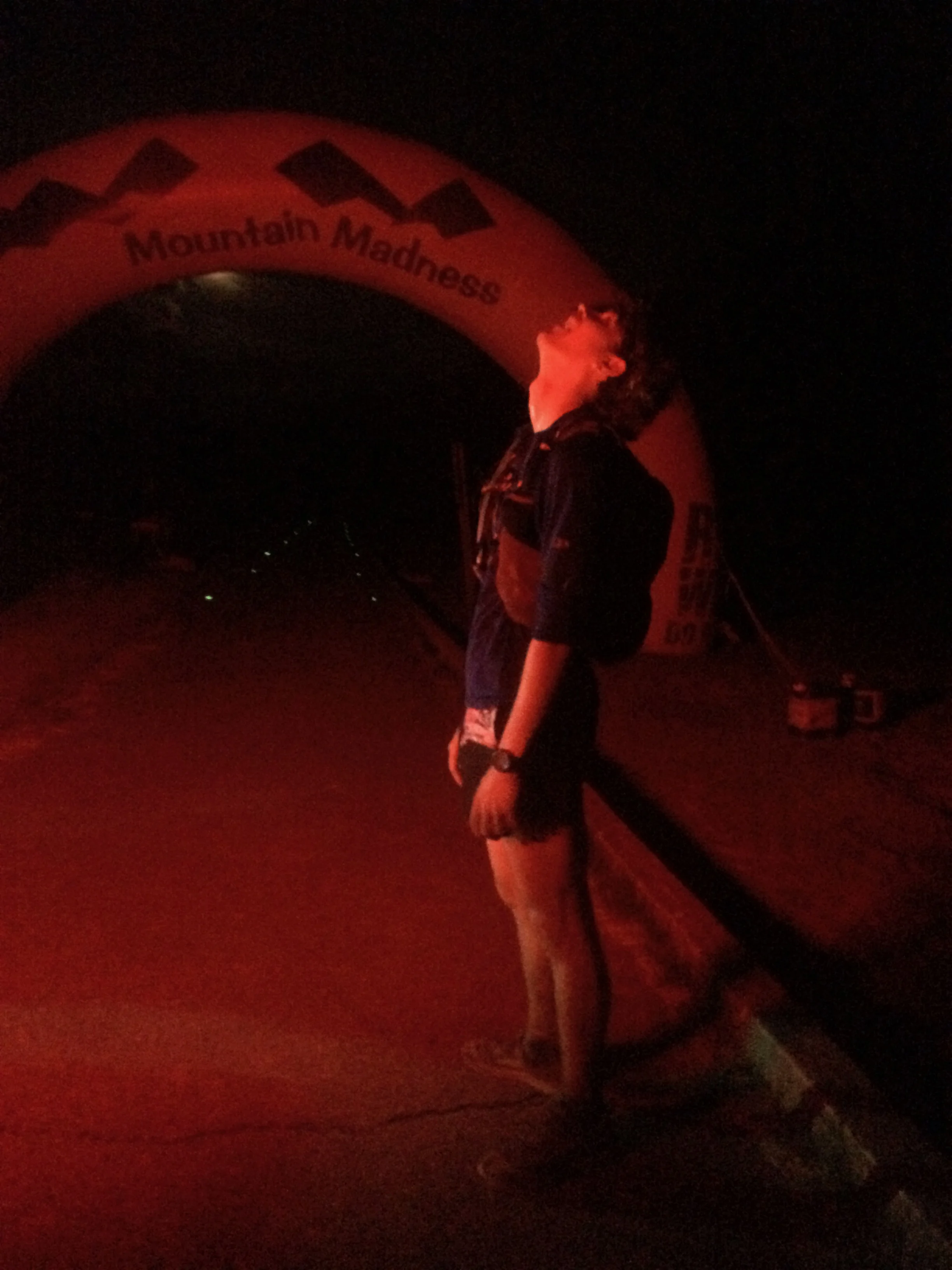 At the finish. I felt like I could fly away on wings of happiness.