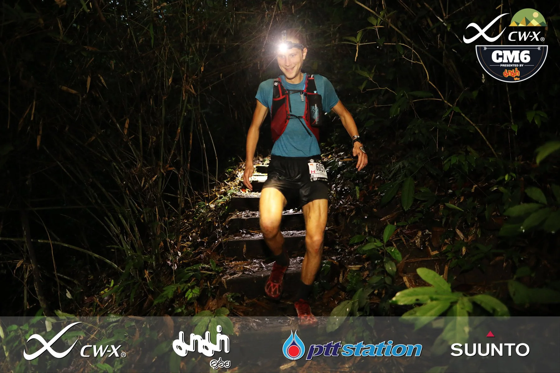 The trail down to Montha Than. The race is still young.